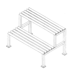 Two Tread Free Standing Step-up